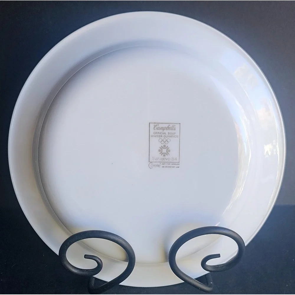 Vintage‎ Corelle Campbells 1984 Winter Olympics Flat Rim Salad Soup Bowl